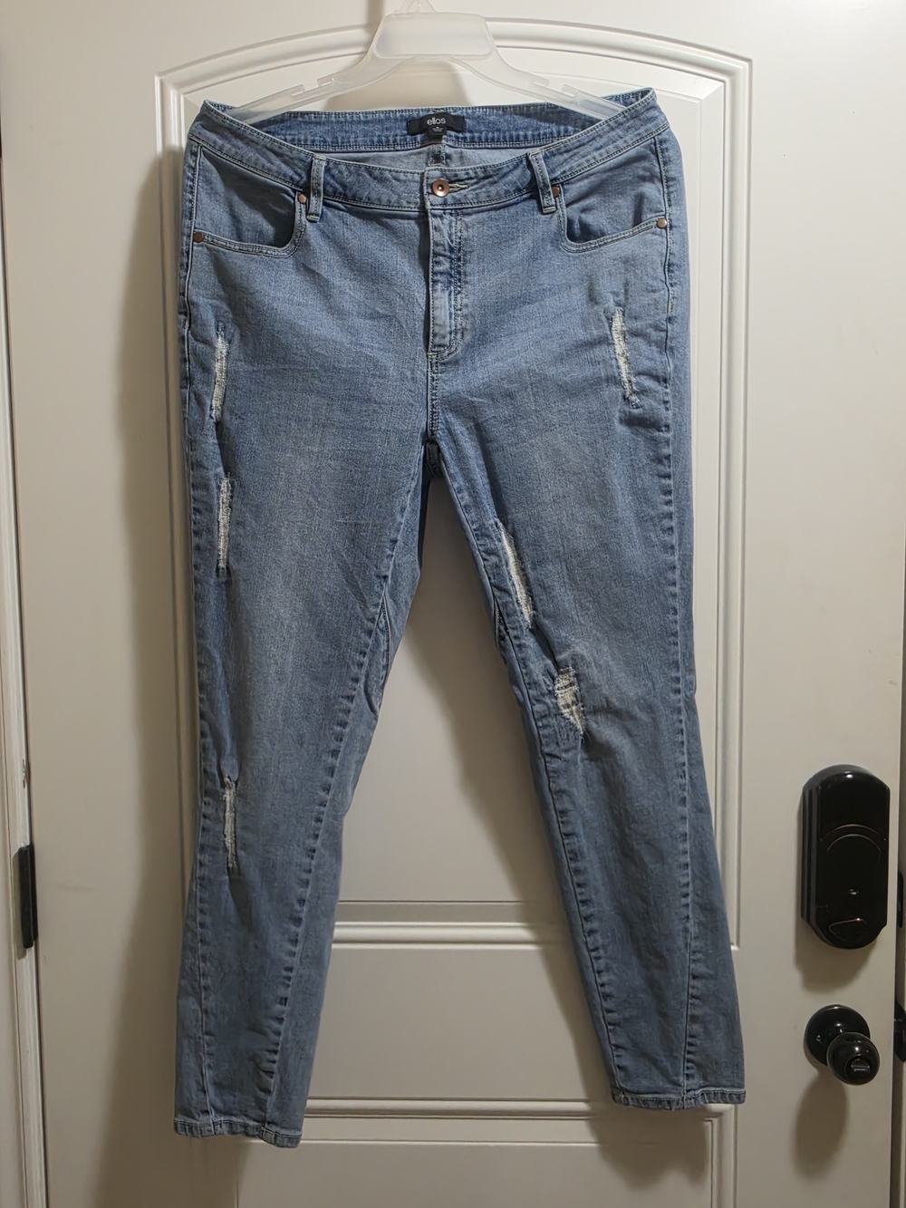 Ellos Women's 16 Distressed Skinny/Slim Jeans